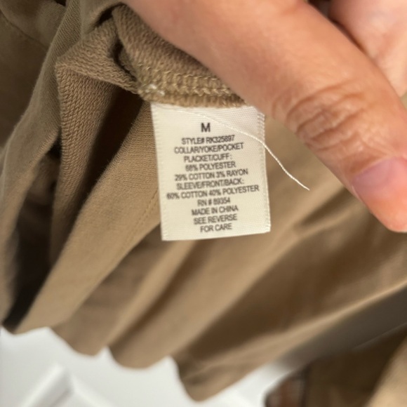 Tan plaid shacket Size Medium - Picture 9 of 10